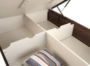 Rosy Walnut High Gloss Ottoman Bed - Storage Lift Up | Single 3FT 