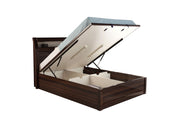 Rosy Walnut High Gloss Ottoman Bed - Storage Lift Up | Single 3FT 