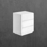 Rosy White High Gloss Bedside - Curved 