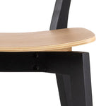 Roxby Bar Stool, Black and Oak Set of 2 