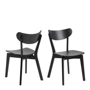 Roxby Dining Chairs in Black Set of 2 