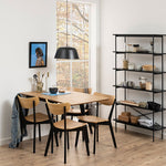 Roxby Dining Chairs in Black and Oak Set of 2 