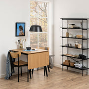 Roxby Dining Chairs in Black and Oak Set of 2 