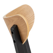 Roxby Dining Chairs in Black and Oak Set of 2 