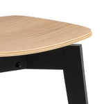 Roxby Dining Chairs in Black and Oak Set of 2 