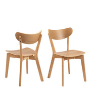 Roxby Dining Chairs in Oak Set of 2 