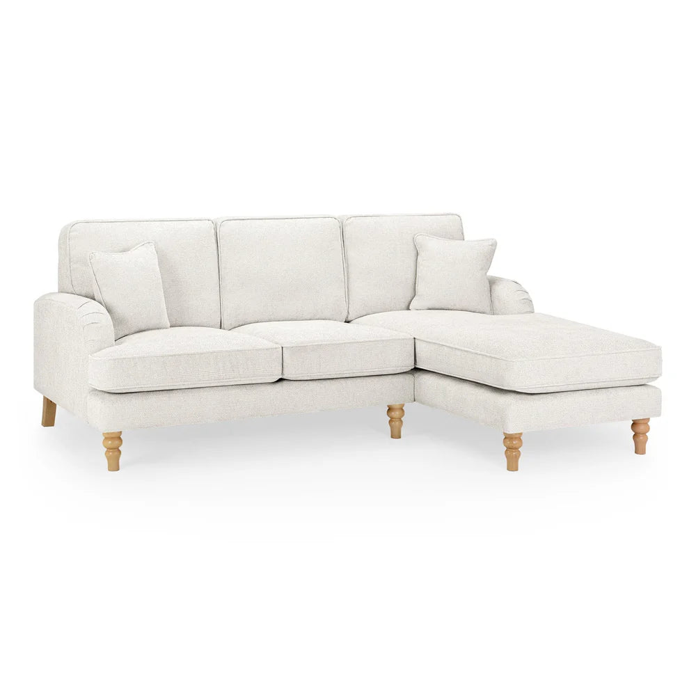 Rupert Sofa - Fabric Beige Right Hand Facing Corner - 215 x 160 CM