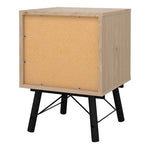 Ry Bedside Cabinet 2 Drawer Jackson Hickory Oak 