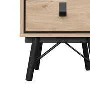 Ry Bedside Cabinet 2 Drawer Jackson Hickory Oak 