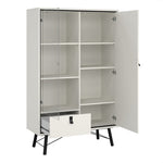 Ry China Cabinet 1 Door 1 Glass Door 1 Drawer in Matt White 