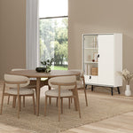 Ry China Cabinet 1 Door 1 Glass Door 1 Drawer in Matt White 