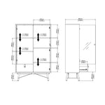 Ry China Cabinet 1 Door 1 Glass Door 1 Drawer in Matt White 