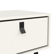 Ry Coffee Table with 1 Drawer in Matt White 