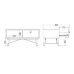 Ry Coffee Table with 1 Drawer in Matt White 