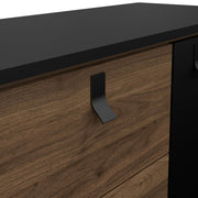 Ry Sideboard 2 Doors 2 Drawers in Matt Black Walnut 