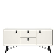Ry Sideboard 2 Doors 2 Drawers in Matt White 