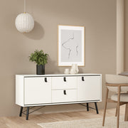 Ry Sideboard 2 Doors 2 Drawers in Matt White 