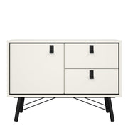 Ry Sideboard with 1 Door 2 Drawers in Matt White 