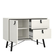 Ry Sideboard with 1 Door 2 Drawers in Matt White 