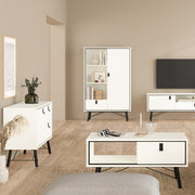 Ry Sideboard with 1 Door 2 Drawers in Matt White 