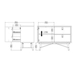 Ry Sideboard with 1 Door 2 Drawers in Matt White 