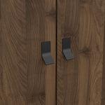 Ry Wardrobe 3 Doors 3 Drawers in Matt Black Walnut 