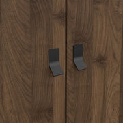 Ry Wardrobe 3 Doors 3 Drawers in Matt Black Walnut 