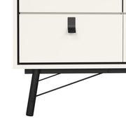 Ry Wardrobe 3 Doors 3 Drawers in Matt White 