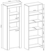 Sky Tall Display Cabinet 70cm