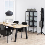 Seaford 2 Glass Door Display Cabinet in Black 