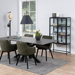 Seaford 2 Glass Door Display Cabinet in Black 