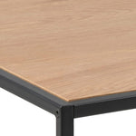 Seaford Black Metal Coffee Table with Oak Top 