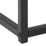 Seaford Black Metal Coffee Table with Oak Top 