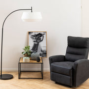 Seaford Black Metal Coffee Table with Oak Top 