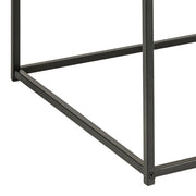 Seaford Black Metal Coffee Table with Oak Top 