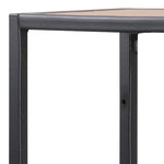 Seaford Black Metal Wide Wall Shelf with 3 Additional Oak Shelves 
