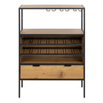 Seaford Cabinet in Black and Oak 