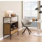 Seaford Cabinet in Black and Oak 