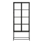 Seaford Tall Black Metal 2 Door Display Cabinet 