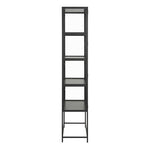 Seaford Tall Black Metal 2 Door Display Cabinet 