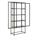 Seaford Tall Black Metal 2 Door Display Cabinet 