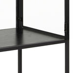 Seaford Tall Black Metal 2 Door Display Cabinet 
