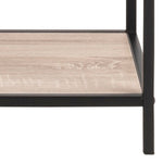 Seaford Tall Black Metal Bookcase with 5 Sonoma Oak Shelves 