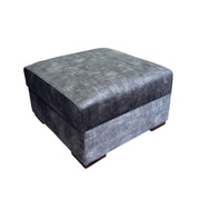 Serena Charcoal Black Fabric Storage Footstool