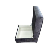 Serena Charcoal Black Fabric Storage Footstool