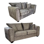 Serena Mocha Brown Fabric 3+2 Seater Sofa Set