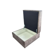 Serena Mocha Brown Fabric Storage Footstool