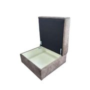 Serena Mocha Brown Fabric Storage Footstool