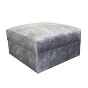 Serena Silver Grey Fabric Storage Footstool