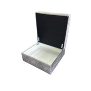 Serena Silver Grey Fabric Storage Footstool